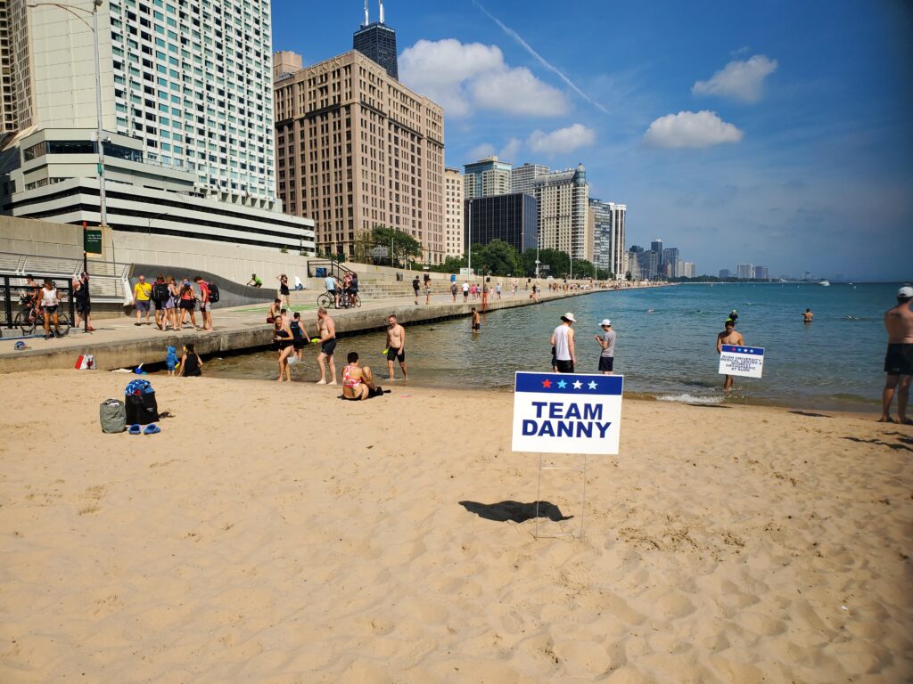 Swim Across America open water swim event at Ohio Street Beach